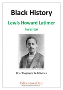 Celebrating Black History 6 Lewis Howard Latimer Cover 1