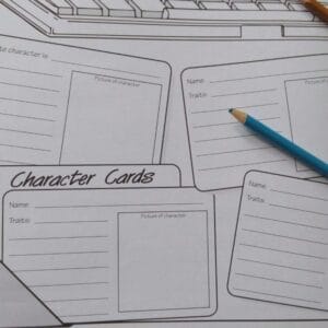 Book Review Template Centre with 1 Pencils
