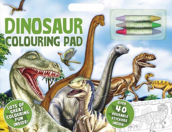 Dinosaur Artist Pad with 40 Reusable Stickers