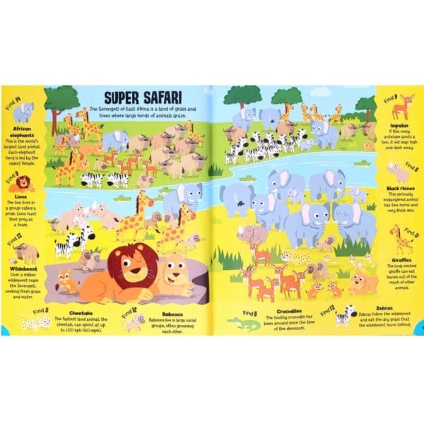 Lots to Spot: Wild Animals (Hardcover) Internal Page