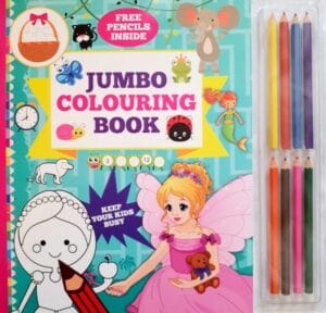 Jumbo Colouring: Book 1 (with 8 colouring pencils)
