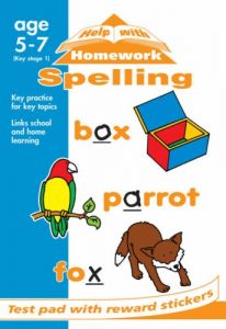 Spelling: 5-7 Help with Homework (test pad with reward stickers)