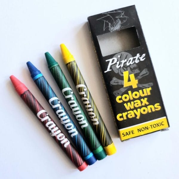 Pirate Mini Crayons (Pack of 4)-Internal Image