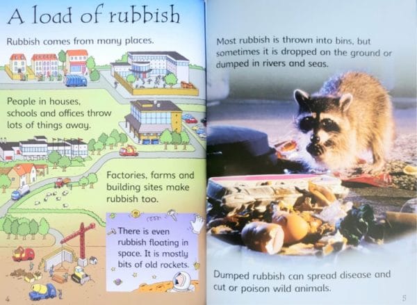 Rubbish & Recycling (Usborne Beginners) Hardcover - Internal Page