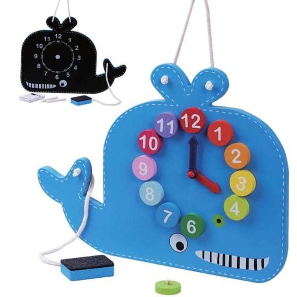 Jumini Whale Clock and Blackboard