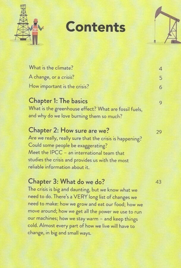 Climate Change for Beginners (Hardback) -Contents Page 1